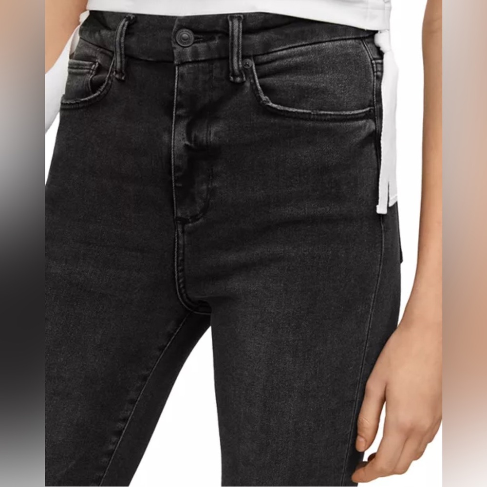 ALLSAINTS Kenzie Ultra High Skinny Jeans in Washed Black, size 29 - Picture 3 of 10